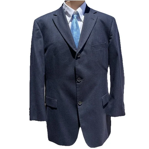 Hugo boss Hield made in‎ England Men (42) three button, navy pinstripe blazer